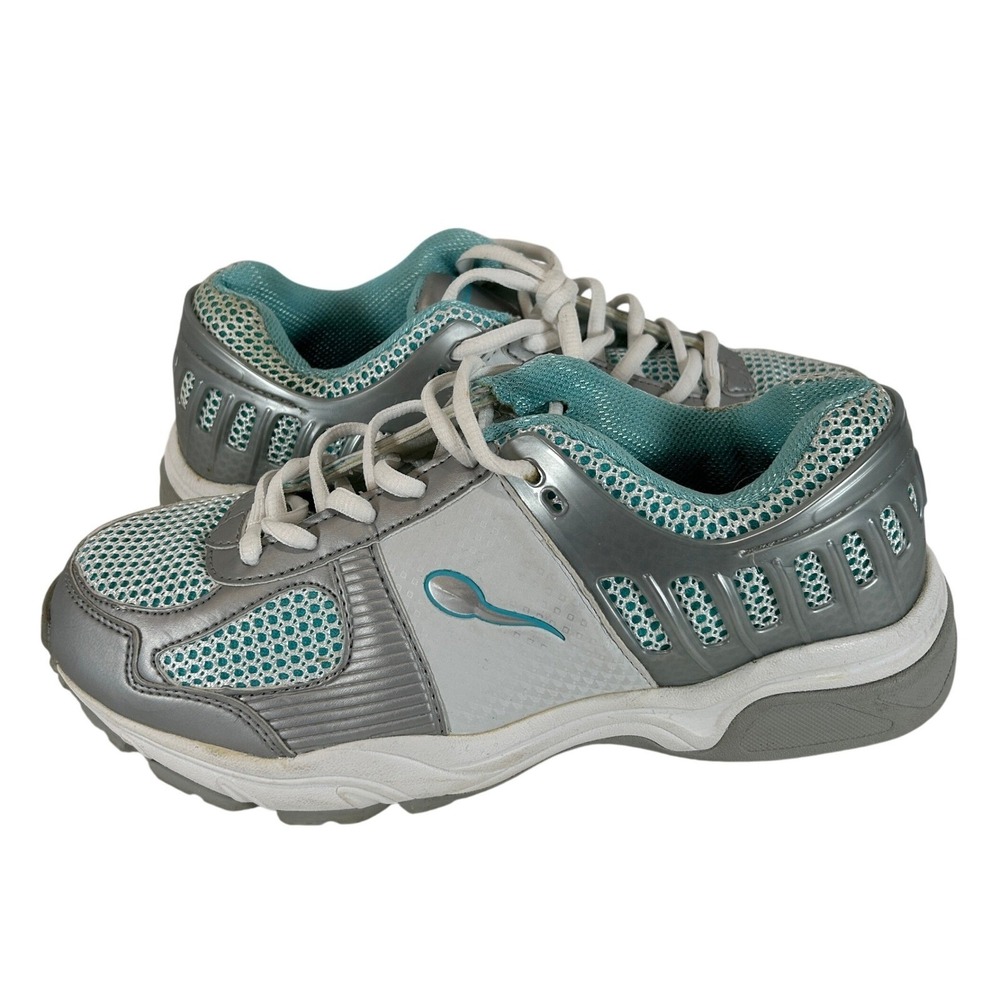 Gravity Defyer G-Defy TB902FSGB-M/W Silver Teal Walking Shoes Womens Size 8